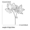 Alloy Hollow Cat Eye Maple Leaf Brooch For Women's Clothing view 6