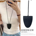 Minimalist Resin Round Ring Leather Glasses Clip Beaded Tie Rope Sweater Necklace view 2
