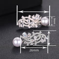 Princess Style Dangle Earrings For Women, Marquise Geometric Faux Pearl Luxury Jewelry view 4