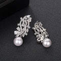 Princess Style Dangle Earrings For Women, Marquise Geometric Faux Pearl Luxury Jewelry view 5
