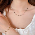 Irregular Beaded Artificial Crystal Bracelet Necklace Jewelry Set Vintage Court Style Choker view 2
