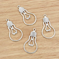 Alloy Light Bulb Pendant Charms 21x11mm 36x19mm DIY Necklace Bracelet Jewelry Findings view 3