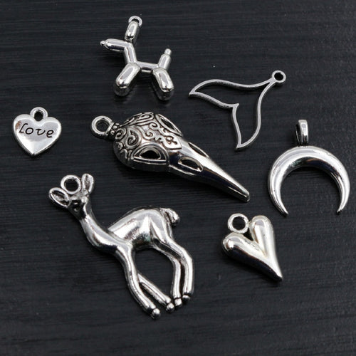Alloy Heart Deer Pendant Charms For DIY Jewelry Necklace Bracelet Accessories