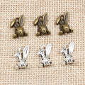 Alloy Rabbit Head Pendant Charm For DIY Jewelry Accessories Necklace Bracelet 14x10mm 0.8g view 4