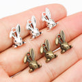 Alloy Rabbit Head Pendant Charm For DIY Jewelry Accessories Necklace Bracelet 14x10mm 0.8g view 1