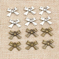 Alloy Bowknot Small Pendant Charm DIY Jewelry Findings For Necklace Bracelet Making 15x10mm 0.8g view 4