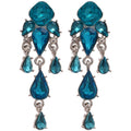 Light Luxury Alloy Rhinestone Geometric Teardrop Tassel Drop Earrings For Women view 5