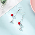 Pearl Look Crystal Look Chain Long Hook Earrings in Three Styles view 7