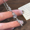 New Chinese Style Copper And Plastic Bangle With Zircon Bow Gourd Pendant For Women view 1