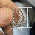 Summer Metal Hoop Earrings For Women, Four Prong Zircon Round Geometric Light Luxury Jewelry view 4