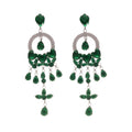 Copper Zircon Round Heart Teardrop Tassel Drop Earrings For Women Light Luxury Style view 5