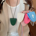 Leather Cross Magnetic Eyeglass Clip Sweater Necklace, Sweet Geometric Glasses Holder For Women view 2