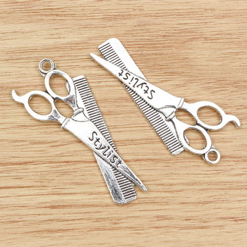 Large Alloy Scissors Pendant Charm For DIY Jewelry Accessories Necklace Bracelet 54x22mm