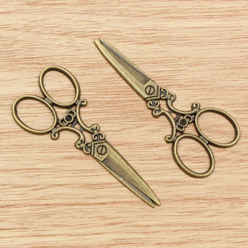 60x25mm Alloy Scissors Charms Pendants For DIY Necklace Bracelet Jewelry Accessory Findings