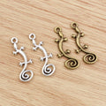 Alloy Lizard Gecko Pendant Charm For DIY Jewelry Accessories Necklace Bracelet 29x11mm view 2