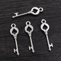 Alloy Faux Key Pendant Charm For DIY Jewelry Accessories Necklace Bracelet 28x7.5mm 0.8g view 2