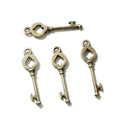 Alloy Faux Key Pendant Charm For DIY Jewelry Accessories Necklace Bracelet 28x7.5mm 0.8g view 3