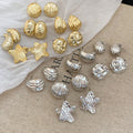 Light Luxury Acrylic Shell Metal Teardrop Star Geometric Stud Earrings For Women view 3
