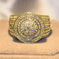 Women's Sparkling Statement Ring, Heavy Work High Luxury Elegant Chic Fine Jewelry view 2