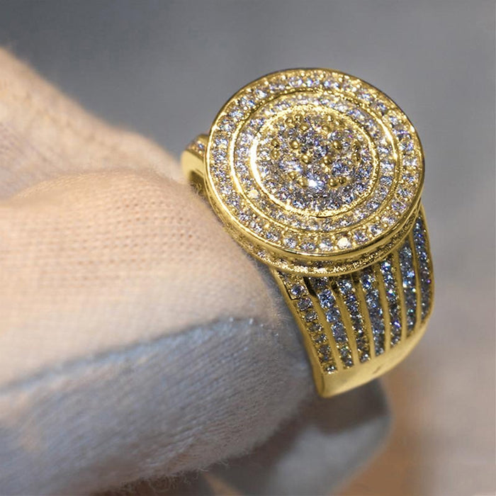 Women's Sparkling Statement Ring, Heavy Work High Luxury Elegant Chic Fine Jewelry