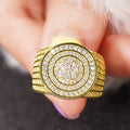 Women's Sparkling Statement Ring, Heavy Work High Luxury Elegant Chic Fine Jewelry view 3