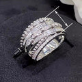 Marquise Eye Geometric Design Ring Shiny Statement Finger Jewelry For Wedding Dress Accessories view 4