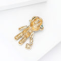 Alloy Rhinestone Enamel Christmas Bear Brooch Pin For Clothing Decoration view 4