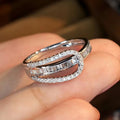 Women's Light Luxury Micro Pave Zircon Ring, Niche Chic Design Finger Jewelry view 1