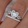 Heart Couple Rings For Women Sweet Lady Zircon Engagement Proposal Light Luxury Jewelry view 2