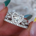 Heart Couple Rings For Women Sweet Lady Zircon Engagement Proposal Light Luxury Jewelry view 1