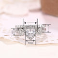 Heart Couple Rings For Women Sweet Lady Zircon Engagement Proposal Light Luxury Jewelry view 4
