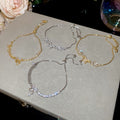 18K Gold Plated Copper Butterfly Zircon Pendant Bangle, Light Luxury Women's Jewelry view 4