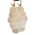Copper Zircon Round Sequin Tassel C-Shaped Drop Earrings Beach Vacation Geometric Style view 5