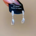 Copper Zircon Brushed Teardrop Stud Drop Earrings Light Luxury Geometric Jewelry For Women view 1