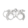 Polished Metal Alloy Eyeglasses Lapel Pin For Suit Apparel Decoration Brooch view 2