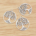 Alloy Tree Of Life Pendant Charm 29x26mm 2.5g DIY Jewelry Accessory For Necklace Bracelet view 2