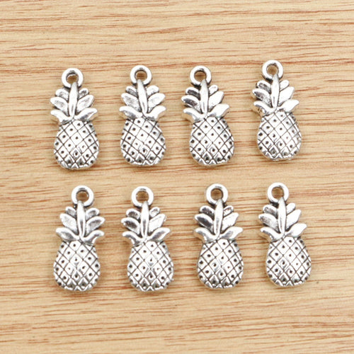 Alloy Faux Pineapple Pendant DIY Jewelry Accessory Charm For Necklace Bracelet 19x9mm 2g