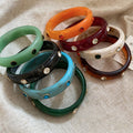 Colorful Rhinestone Acrylic Bangle European American Light Luxury Round Bracelet view 2