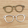 Alloy Eyeglass Frame Charm Pendant For DIY Jewelry Accessories Necklace Bracelet 55x19mm 4.5g view 2