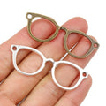 Alloy Eyeglass Frame Charm Pendant For DIY Jewelry Accessories Necklace Bracelet 55x19mm 4.5g view 5