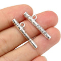 Alloy Flute Musical Instrument Pendant 30x4mm DIY Necklace Bracelet Charm Jewelry Accessory view 5