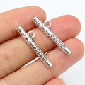 Alloy Flute Musical Instrument Pendant 30x4mm DIY Necklace Bracelet Charm Jewelry Accessory view 1