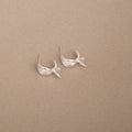Elegant Silver Tone Alloy Rabbit Ear Bow Stud Earrings For Women, Minimalist Dainty Fashion Earrings view 2