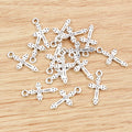 Alloy Cross Pendant Charm For DIY Jewelry Accessories Necklace Bracelet 21x11mm 0.8g view 3
