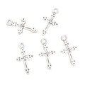 Alloy Cross Pendant Charm For DIY Jewelry Accessories Necklace Bracelet 21x11mm 0.8g view 5