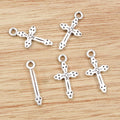 Alloy Cross Pendant Charm For DIY Jewelry Accessories Necklace Bracelet 21x11mm 0.8g view 2