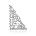 Alloy Rhinestone Pearl Triangle Brooch Pin For Coats And Jackets view 2