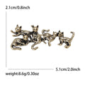 Vintage Alloy Five Cats Brooch For Suits Shirts And Lapels view 6