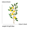 Alloy Enamel Lemon Tree Brooch For Women Suit Cardigans view 5