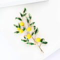 Alloy Enamel Lemon Tree Brooch For Women Suit Cardigans view 4
